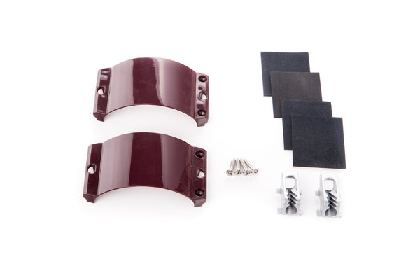 2x Clamcleat CL244/S1 Aubergine Strap, 4x Screws, 4x Rubber