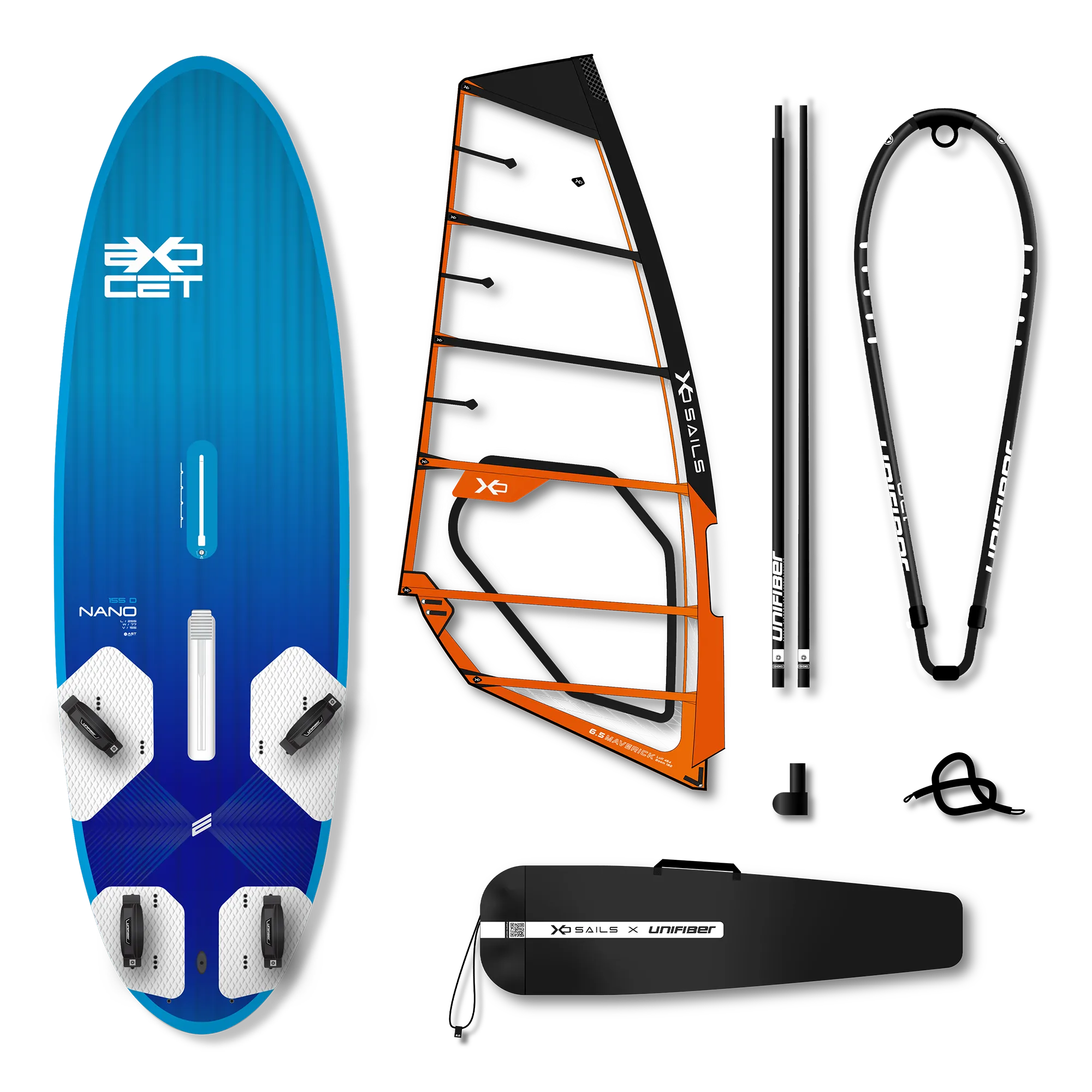 Exocet Nano V4 Daggerboard AST 155 & XO Sails Maverick Rig 7.3 — 1