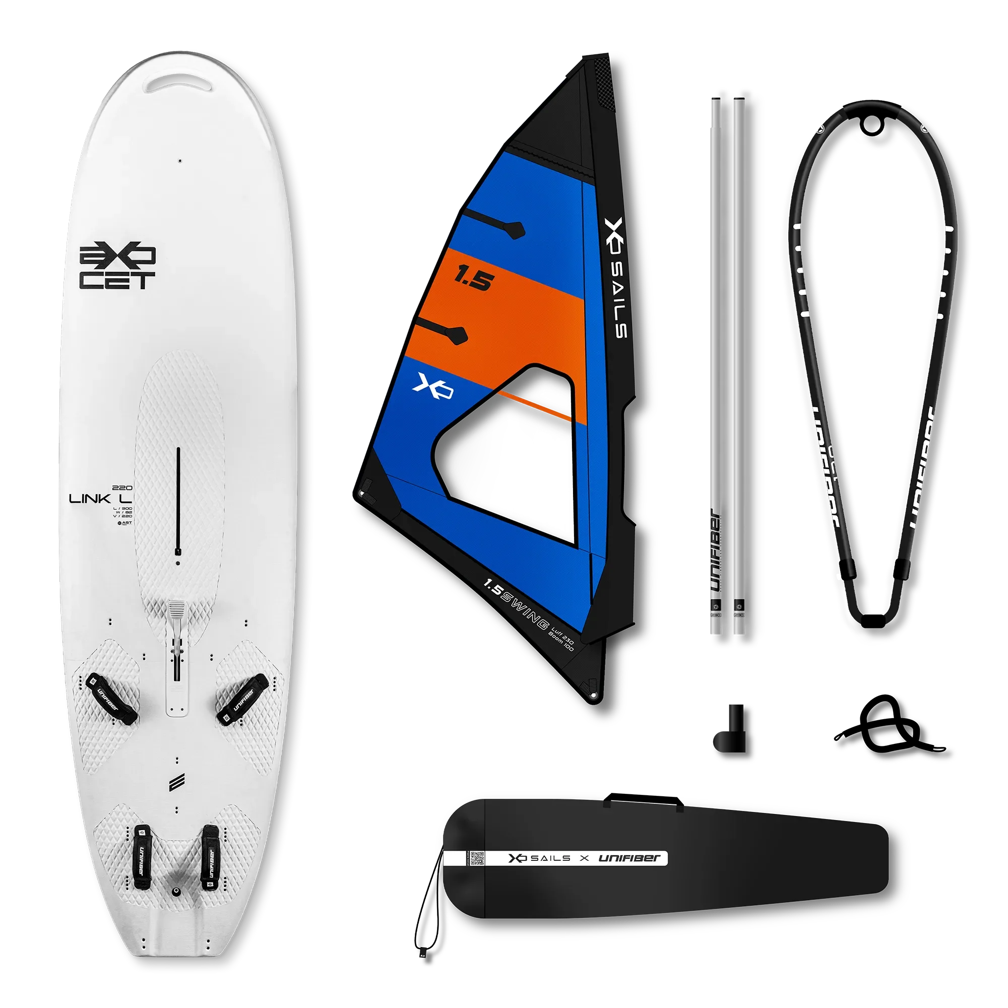 Exocet Link V5 AST M & XO Sails Swing Rig EPX 1.5 — 1