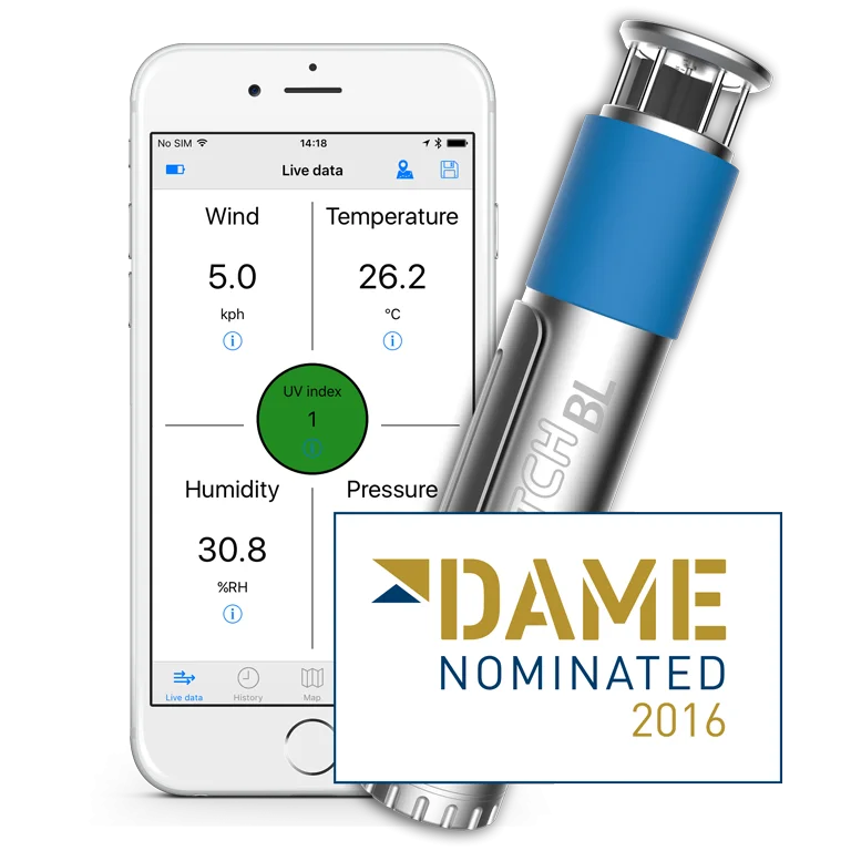 Skywatch BL500 Windmeter for Smartphone with Bluetooth Skywatch