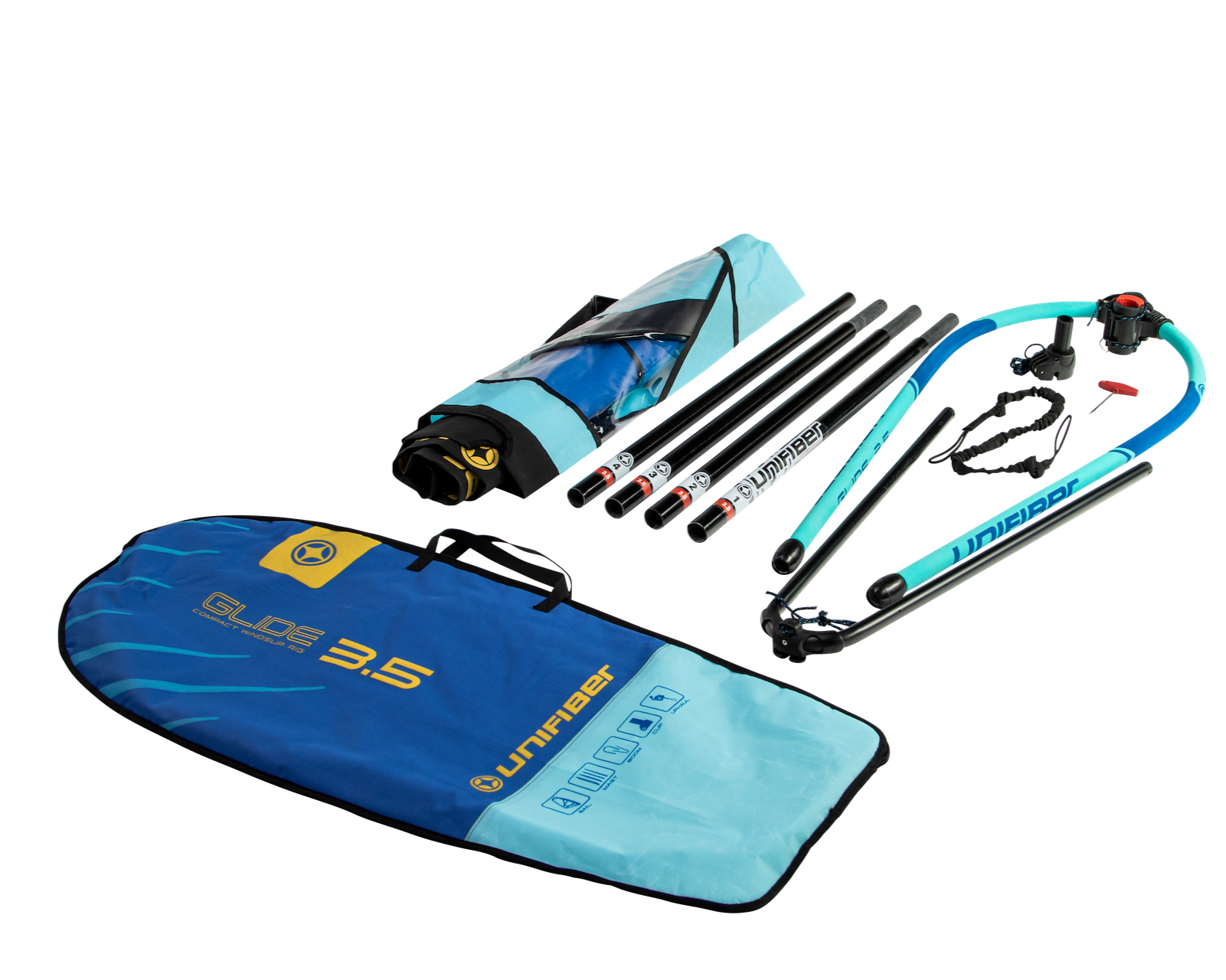 Oxygen iWindSup (FCD) 10'7" & Glide 4.5 Rig + Paddle + Leash