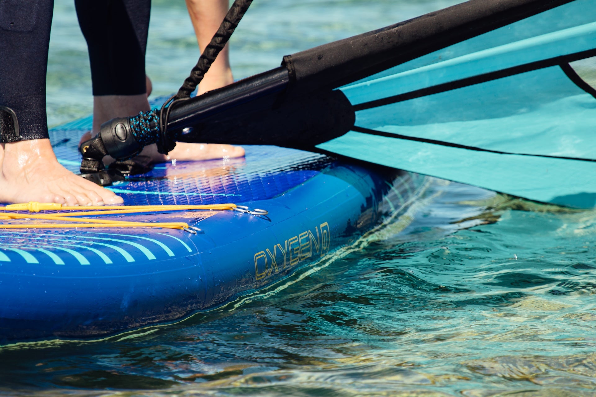 Oxygen iWindSup (FCD) 10'7" & Glide 1.5 Rig + Paddle + Leash Windsup Pack Unifiber