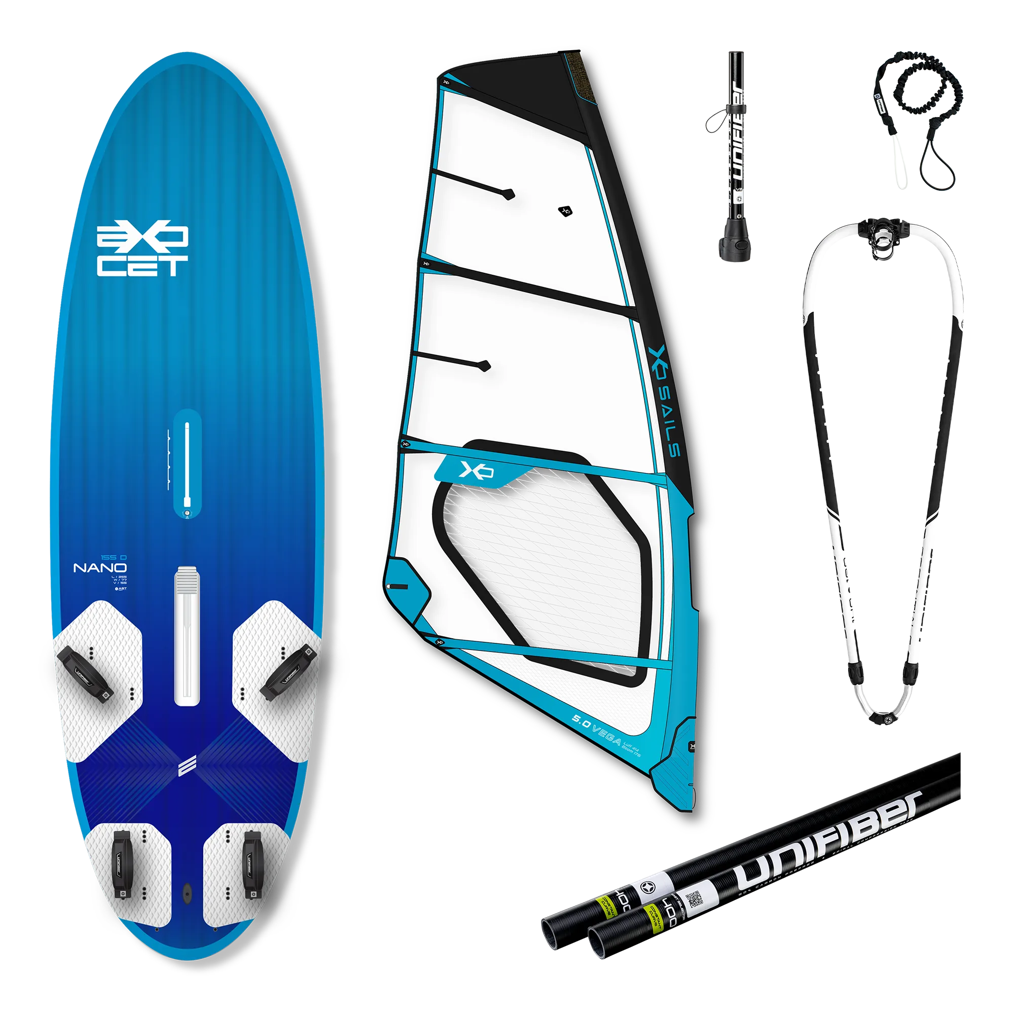 Exocet Nano V4 Daggerboard AST 155 & XO Sails Vega Rig 5.0 — 1