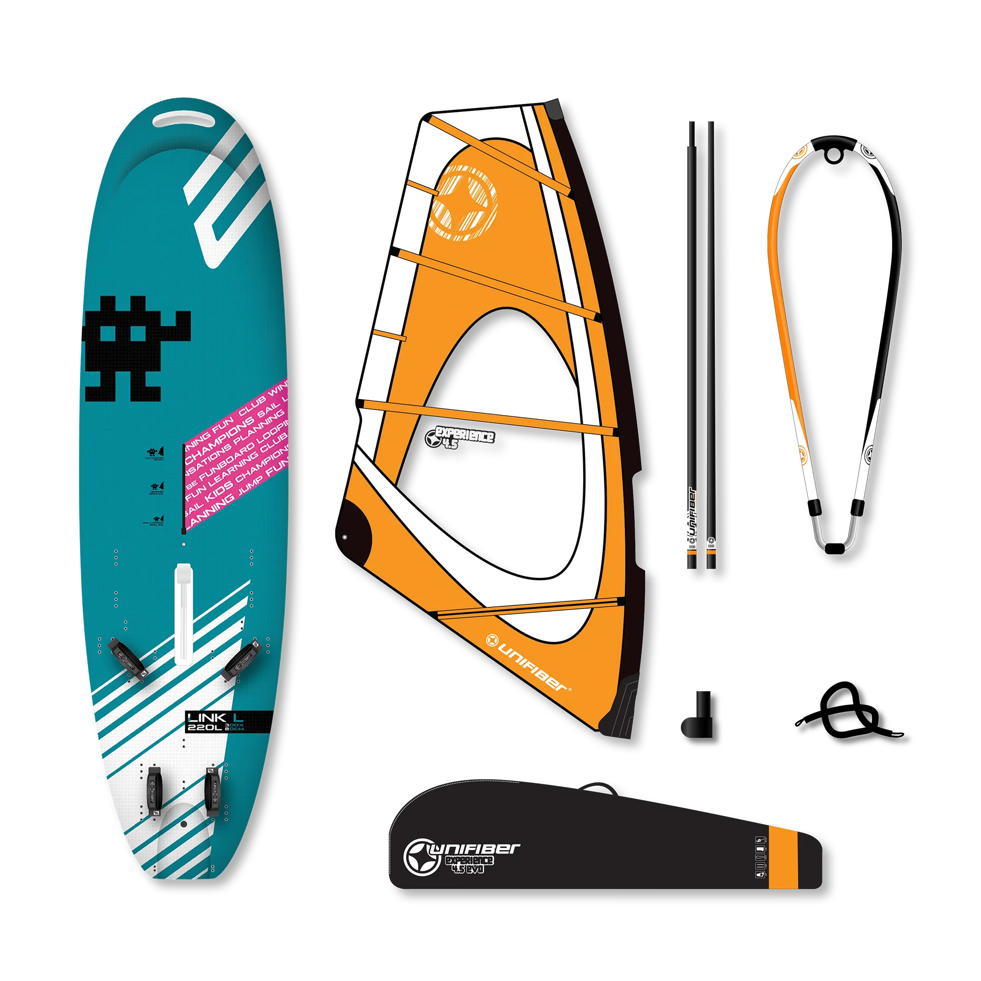 Exocet Link V4 AST L & Unifiber Experience EVO Dacron Rig 4.5 — 1
