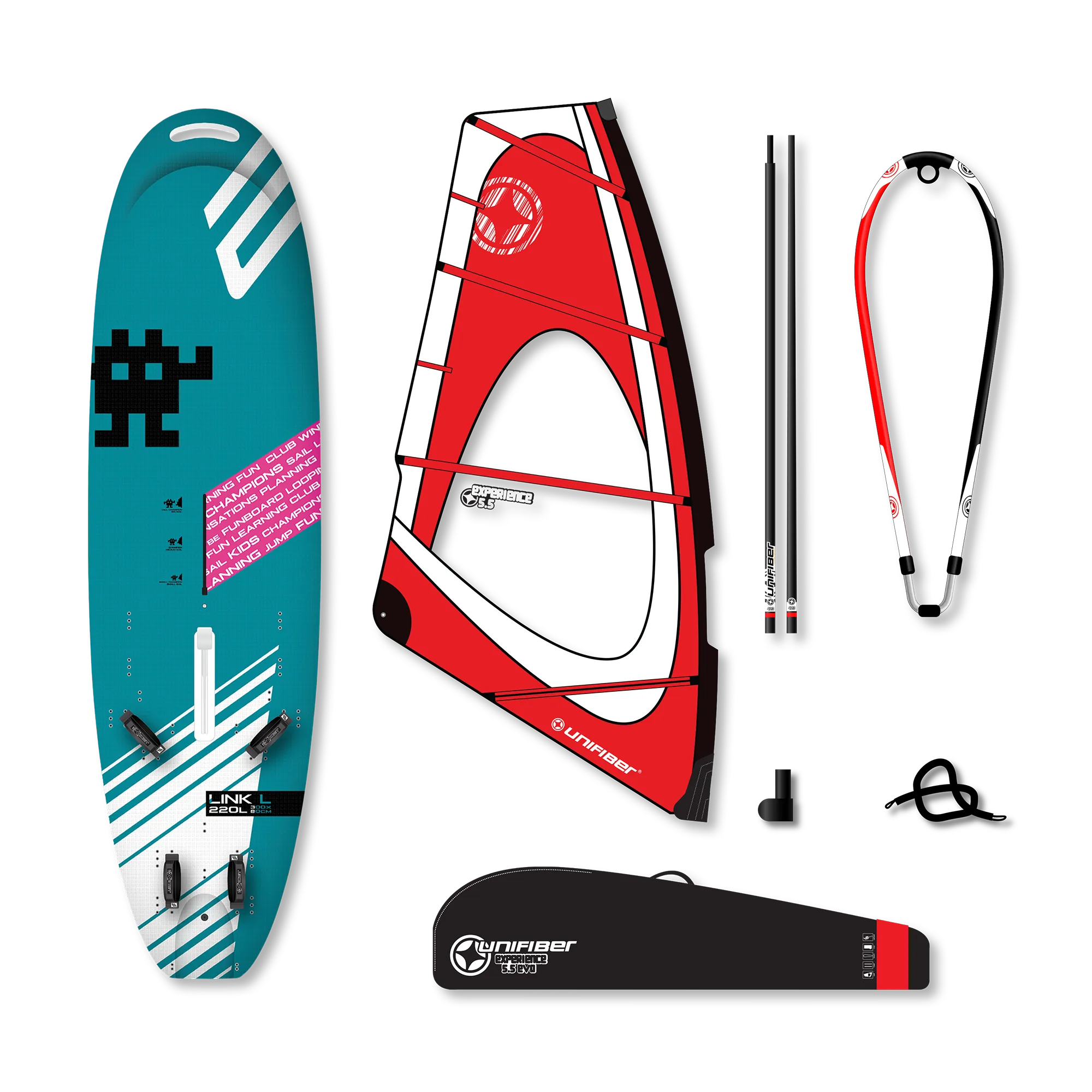 Exocet Link V4 AST L & Unifiber Experience EVO Dacron Rig 5.5 — 1