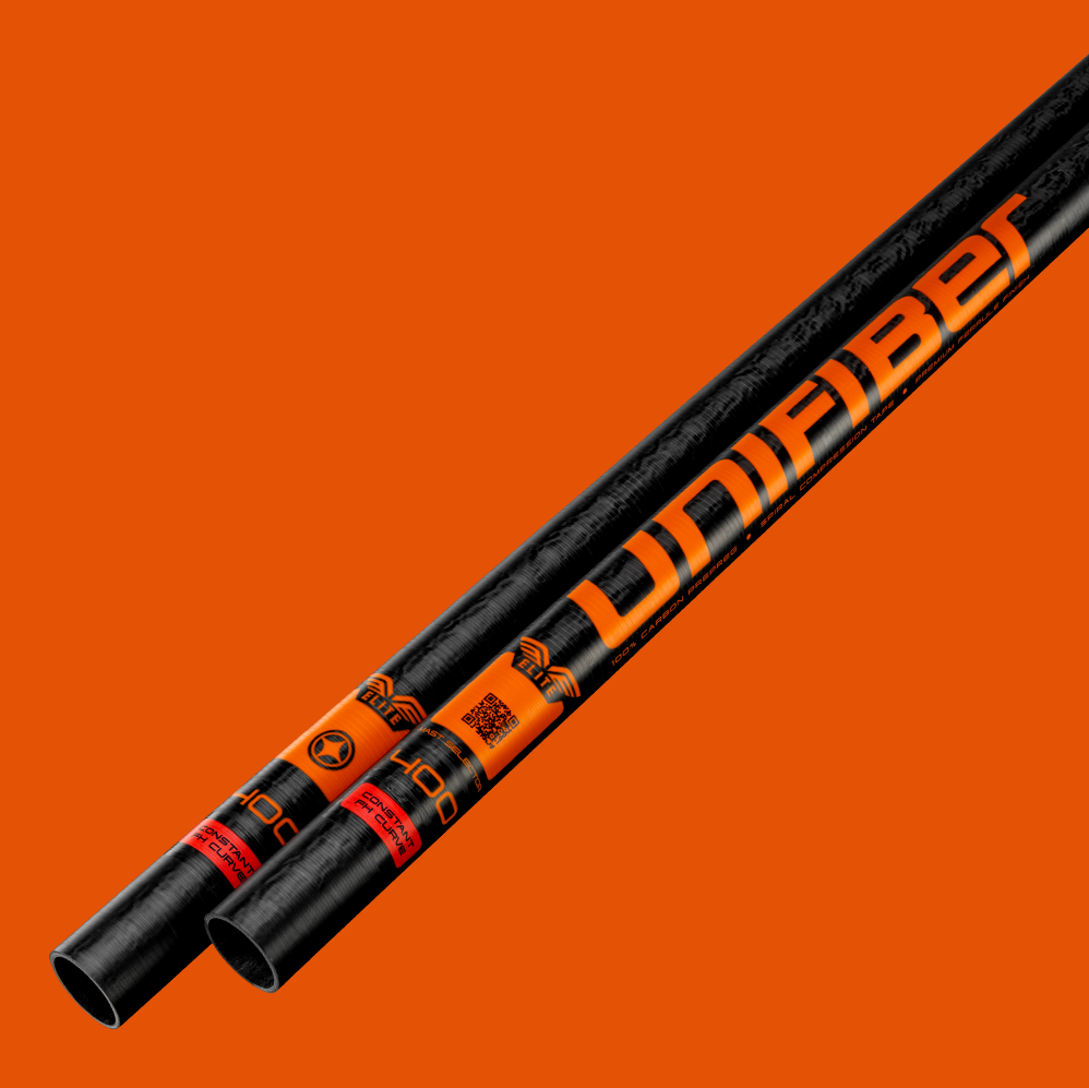 Close up of a windsurf SDM mast from Unifiber With carbon fiber 
