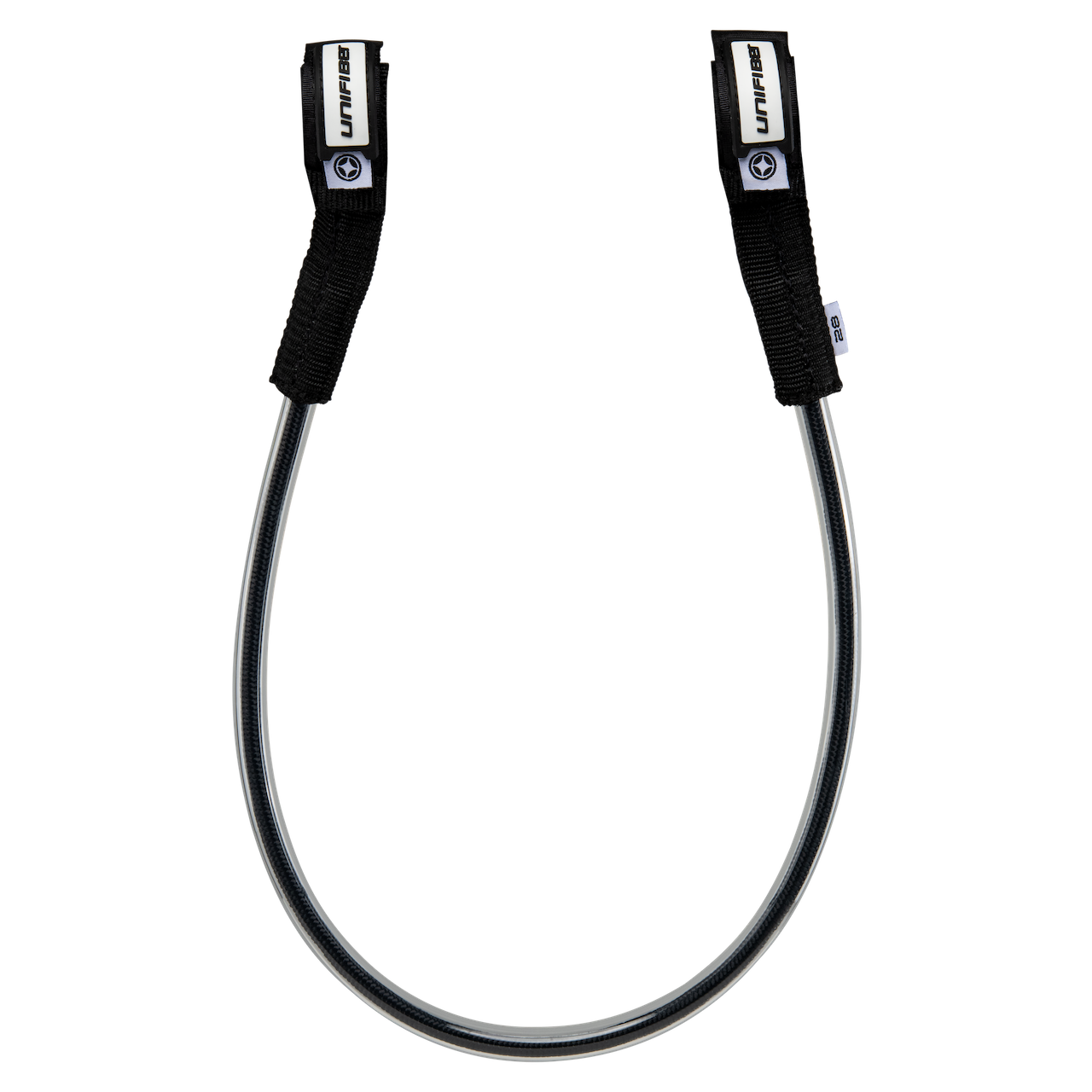 windsurf harness from unifiber withh a clean fixed type and black and white unifiber logo 
