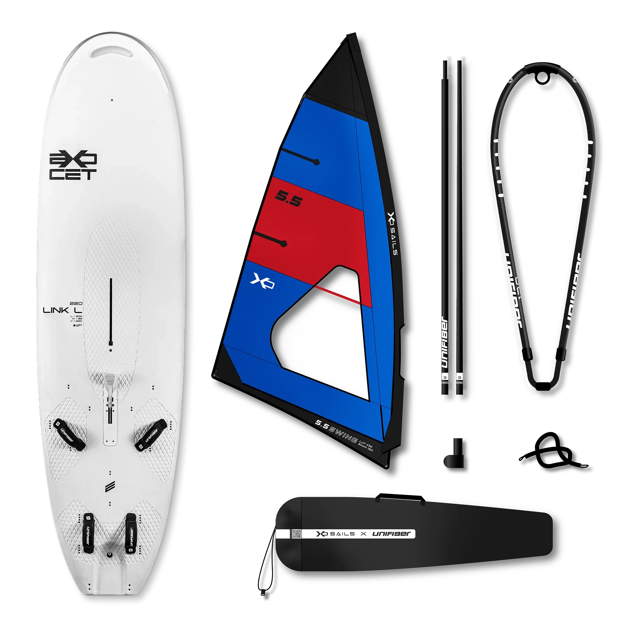 Exocet Link V5 AST M & XO Sails Swing Rig EPX 5.5 — 1