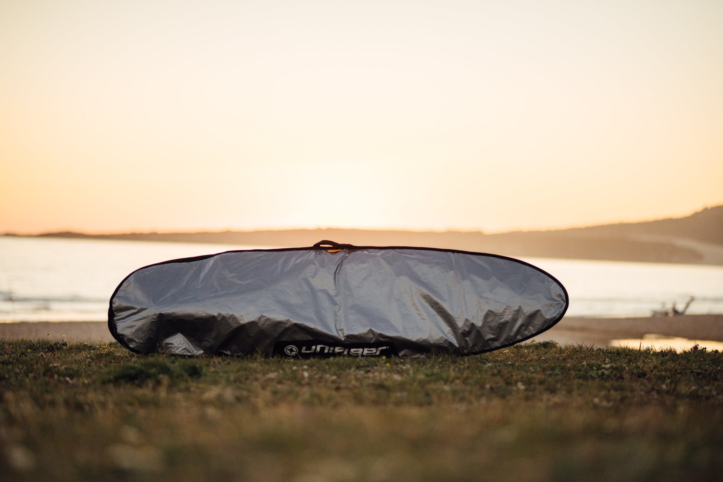 a windsurf bag on the beach in Tarifa 