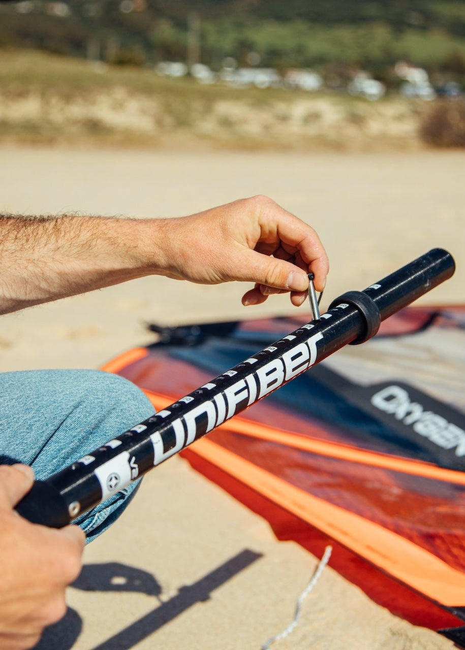 aluminium windsurf extension on the beach 