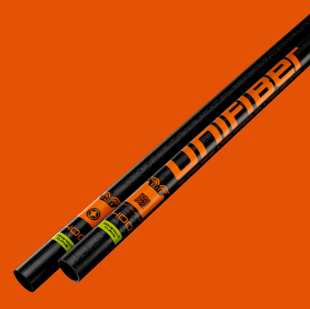 Close up of a windsurf RDM mast from Unifiber With carbon fiber 