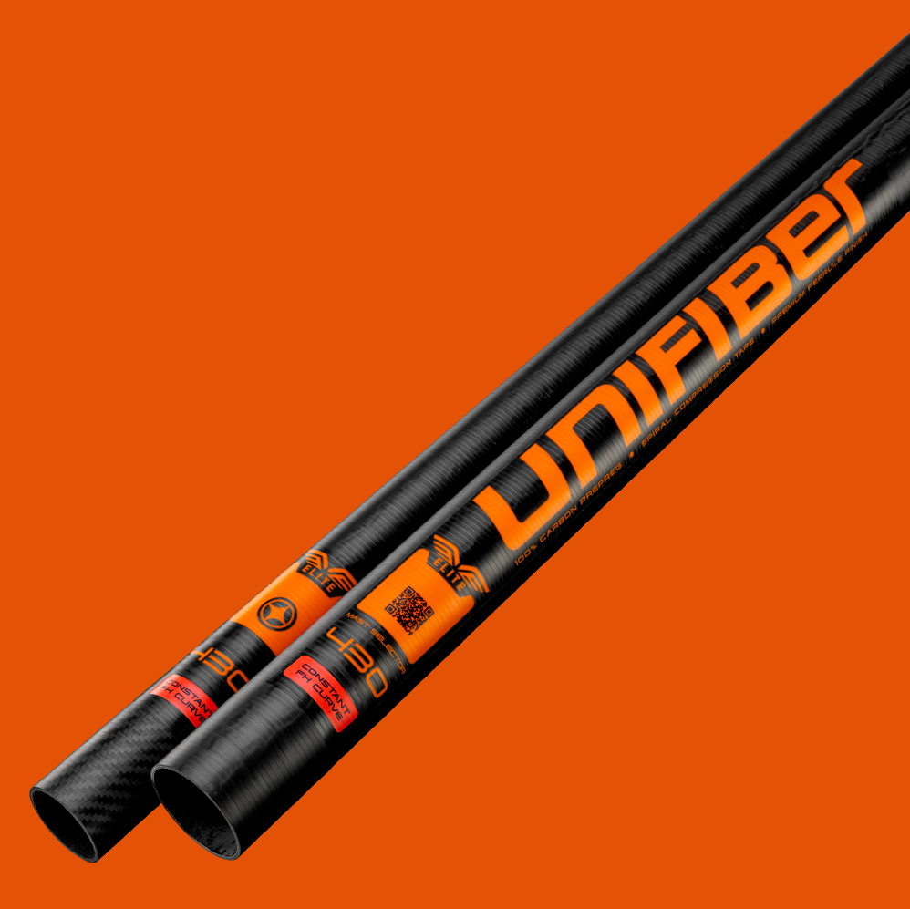 Close up of a windsurf SDM mast from Unifiber 