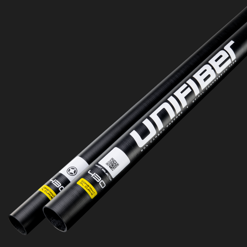 Close up of a windsurf SDM mast from Unifiber 