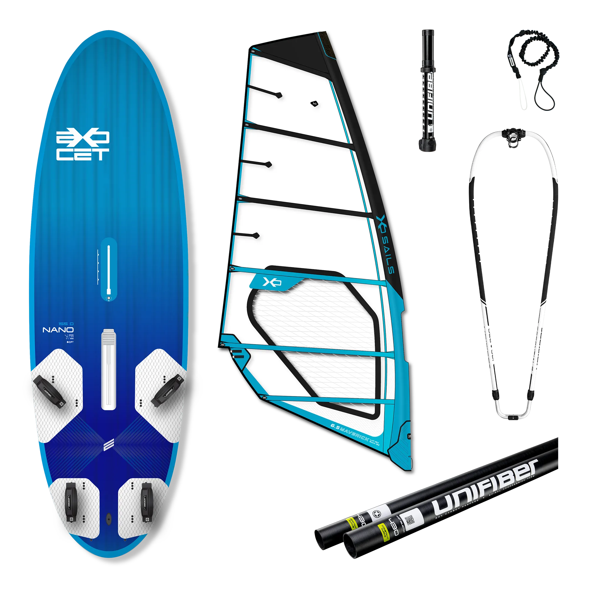 Exocet Nano V4 Daggerboard AST 155 & XO Sails Vega Rig 6.5 — 1